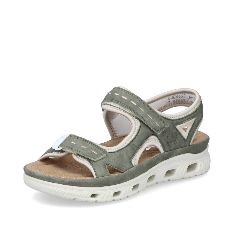 Rieker Artikelnummer 64066-52 Rieker Damen Trekkingsandalen grüngrau Räumungsverkauf
