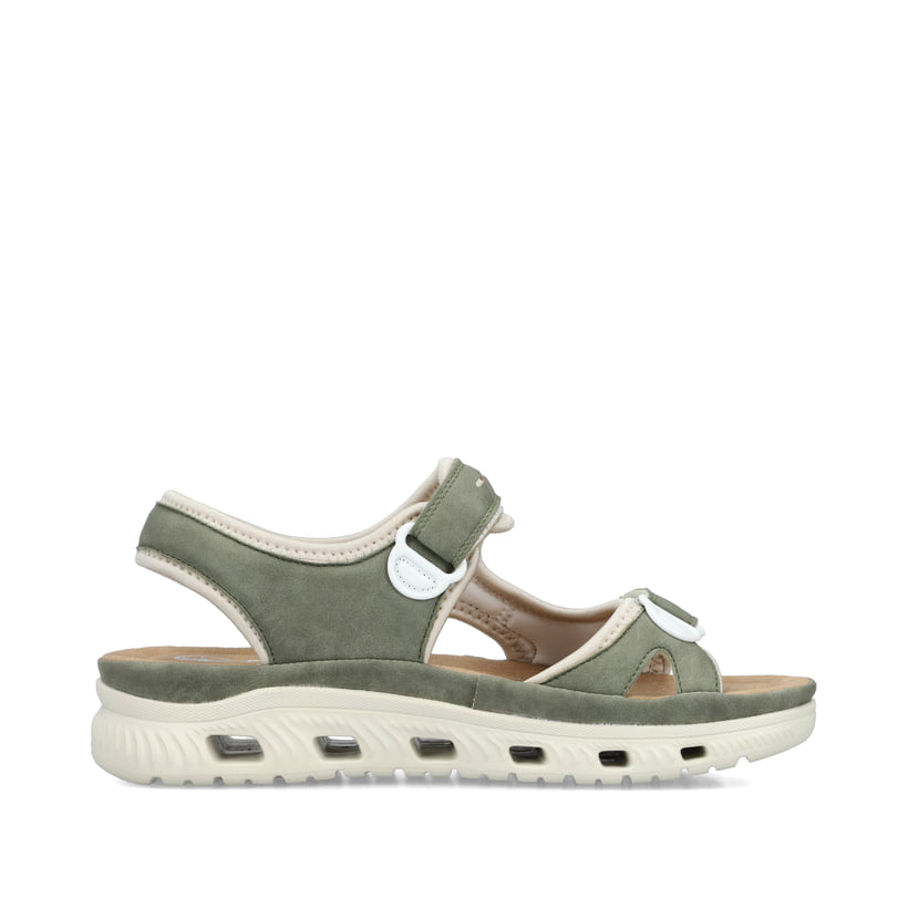 Rieker Artikelnummer 64066-52 Rieker Damen Trekkingsandalen grüngrau Räumungsverkauf