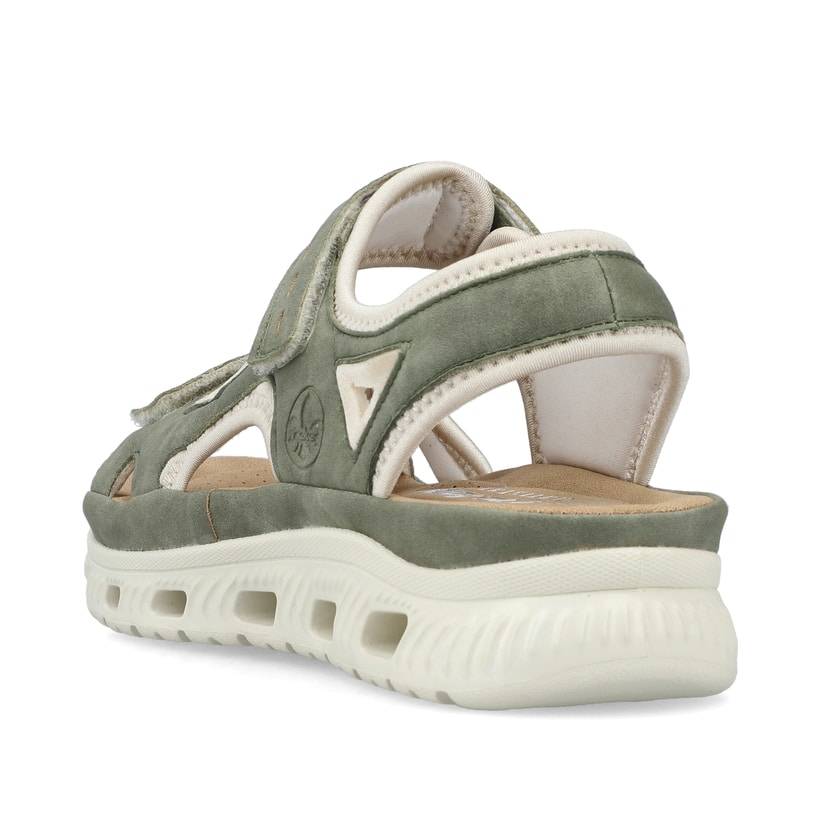 Rieker Artikelnummer 64066-52 Rieker Damen Trekkingsandalen grüngrau Räumungsverkauf