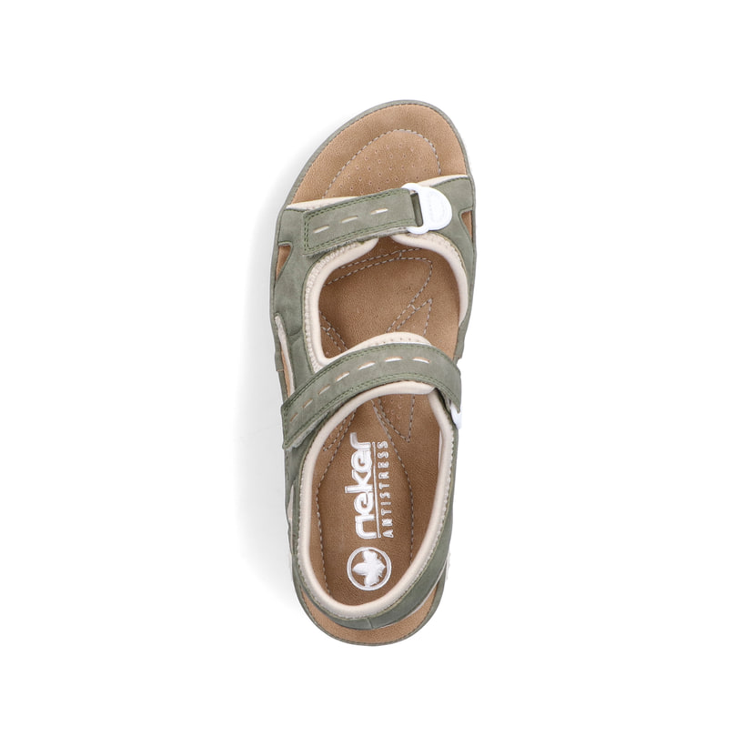 Rieker Artikelnummer 64066-52 Rieker Damen Trekkingsandalen grüngrau Räumungsverkauf