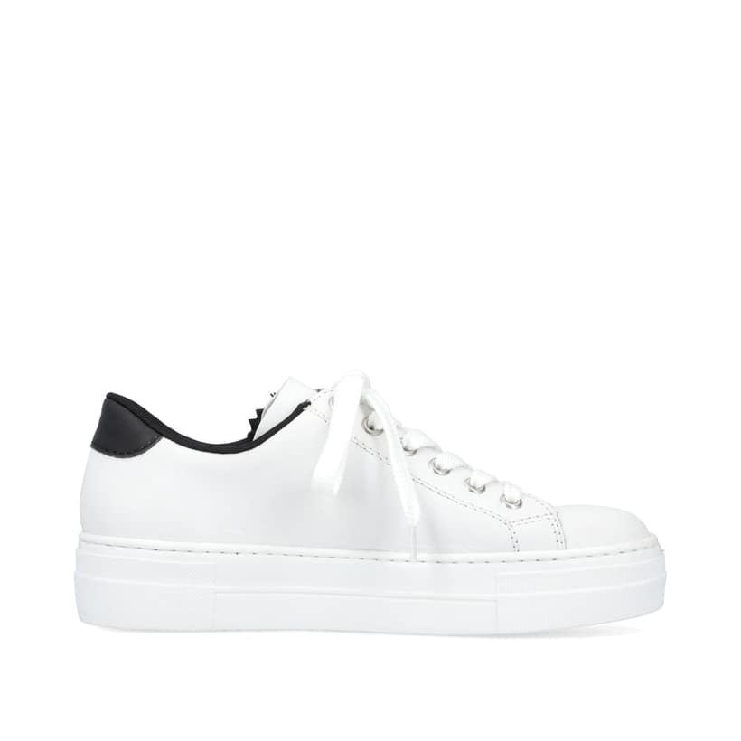 Rieker Artikelnummer N4936-81 Rieker Damen Sneaker Low lilienweiß-nachtschwarz VIP-Rabatte