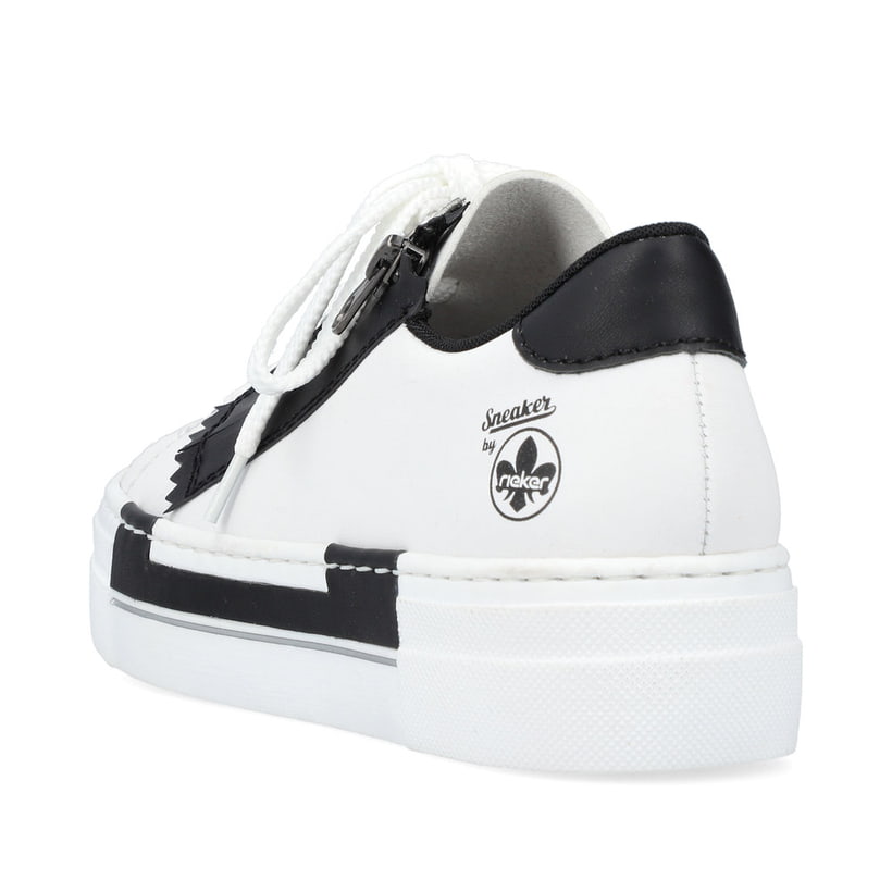 Rieker Artikelnummer N4936-81 Rieker Damen Sneaker Low lilienweiß-nachtschwarz VIP-Rabatte
