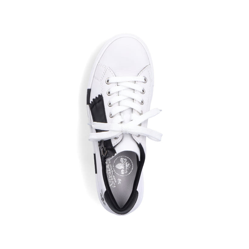 Rieker Artikelnummer N4936-81 Rieker Damen Sneaker Low lilienweiß-nachtschwarz VIP-Rabatte