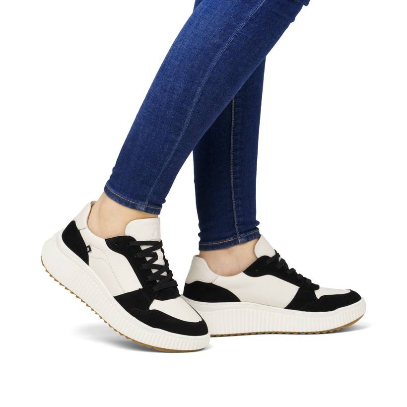 Rieker Artikelnummer W1700-60 Rieker Damen Sneaker Low vanilleweiß-schwarz Begrenzte Freigabe