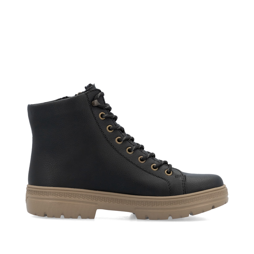 Rieker Artikelnummer N0031-00 Rieker Damen Schnürstiefel asphaltschwarz Zeitbegrenzte Promotion