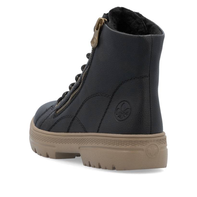Rieker Artikelnummer N0031-00 Rieker Damen Schnürstiefel asphaltschwarz Zeitbegrenzte Promotion