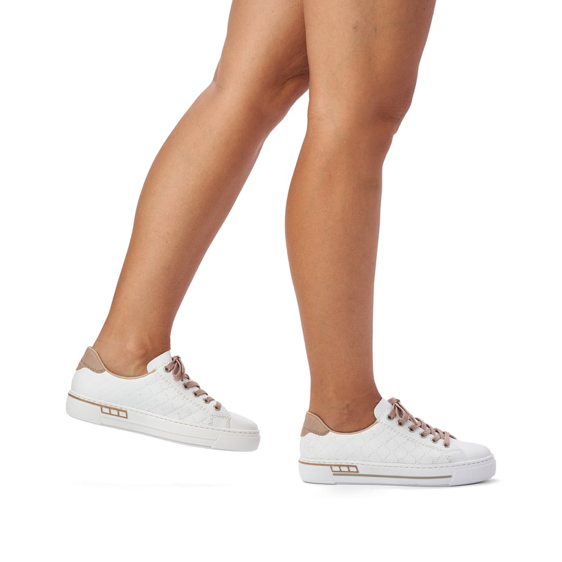 Rieker Artikelnummer L88W2-80 Rieker Damen Sneaker Low perlweiß Sonderangebot der Fabrik