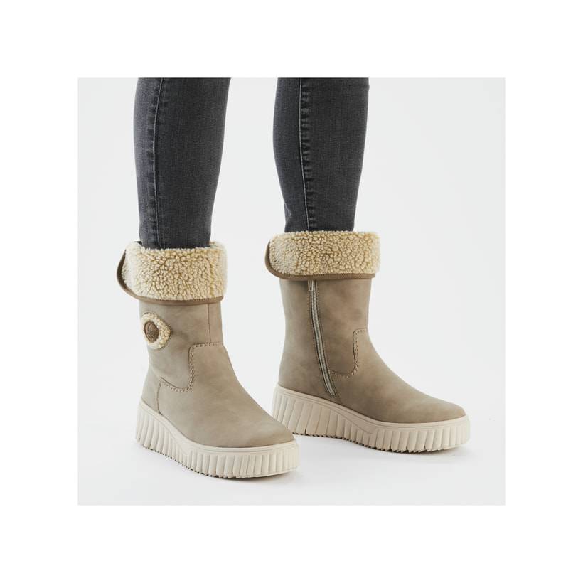 Rieker Artikelnummer N2554-60 Rieker Damen Hochschaftstiefel graubeige Discount Store für neue Produkte