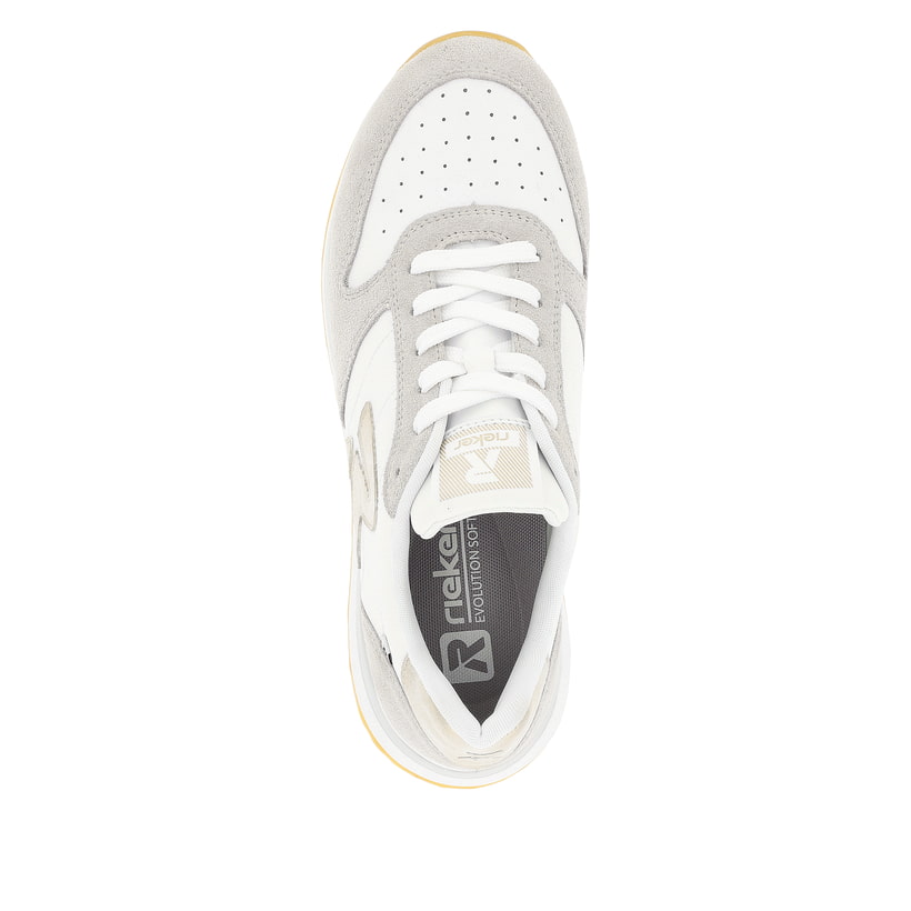 Rieker Artikelnummer 42501-81 Rieker Damen Sneaker Low pearl-white clay-beige 50% Rabatt mit kostenlosem Versand