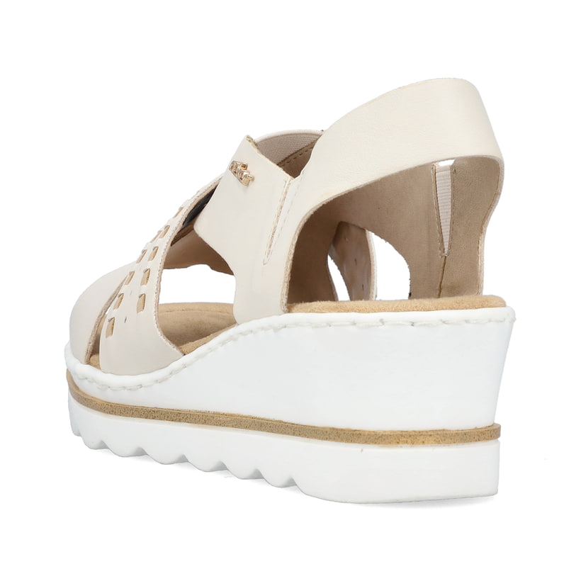 Rieker Artikelnummer 67489-60 Rieker Damen Keilsandaletten hellbeige Clearance-Verkauf