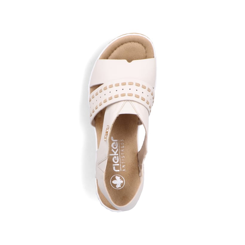 Rieker Artikelnummer 67489-60 Rieker Damen Keilsandaletten hellbeige Clearance-Verkauf