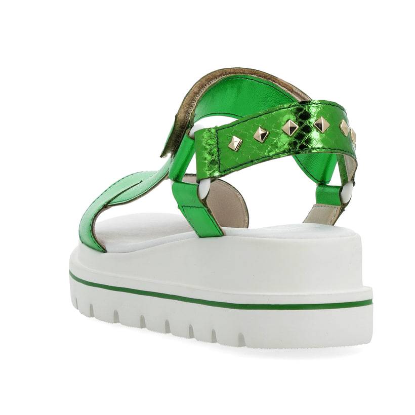 Rieker Artikelnummer W1651-52 Rieker Damen Riemchensandalen smaragd-green metallic Kostenloser Versand international