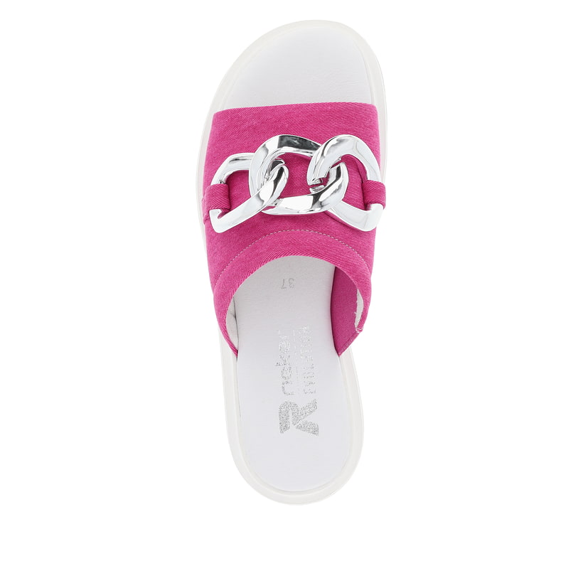 Rieker Artikelnummer W1652-31 Rieker Damen Pantoletten fuchsia Fabrikladen
