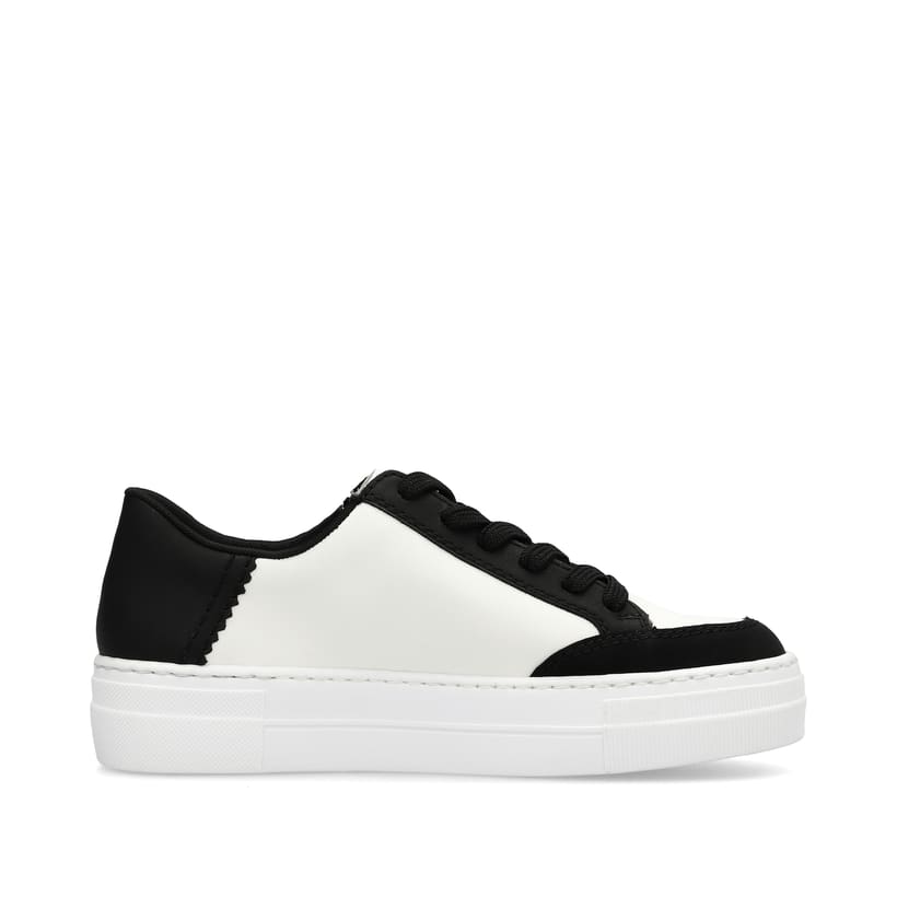 Rieker Artikelnummer N4903-80 Rieker Damen Sneaker Low kristallweiss-tiefschwarz Speichern exportieren