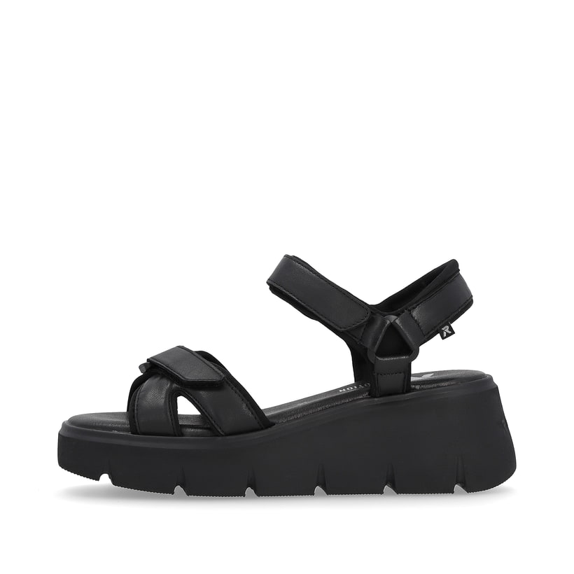 Rieker Artikelnummer W1552-00 Rieker Damen Keilsandaletten night black