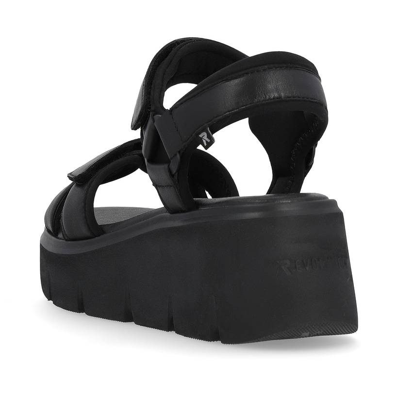 Rieker Artikelnummer W1552-00 Rieker Damen Keilsandaletten night black Black Friday Preise