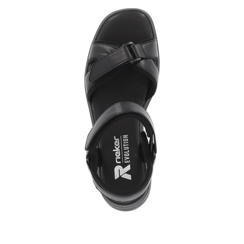 Rieker Artikelnummer W1552-00 Rieker Damen Keilsandaletten night black Black Friday Preise