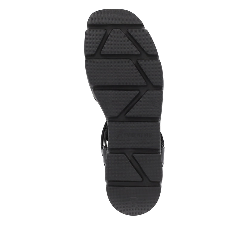 Rieker Artikelnummer W1552-00 Rieker Damen Keilsandaletten night black Black Friday Preise