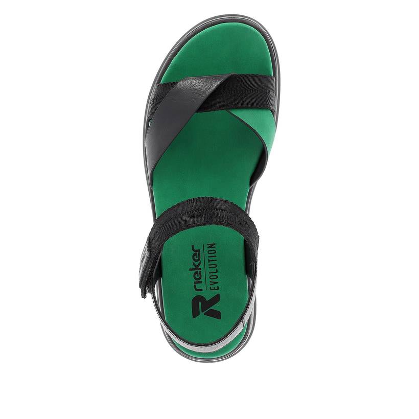 Rieker Artikelnummer W0851-00 Rieker Damen Riemchensandalen night black 50% Rabatt für begrenzte Zeit