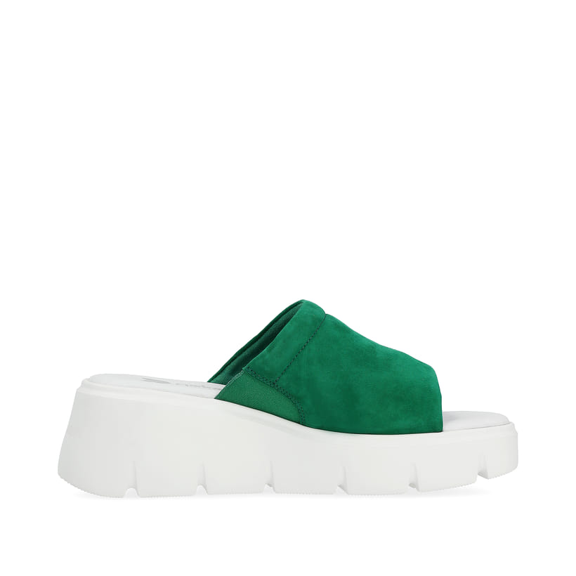 Rieker Artikelnummer W1551-52 Rieker Damen Pantoletten smaragd green Outlet