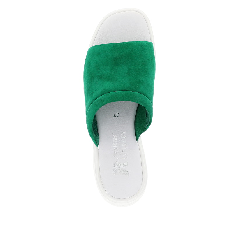 Rieker Artikelnummer W1551-52 Rieker Damen Pantoletten smaragd green Outlet