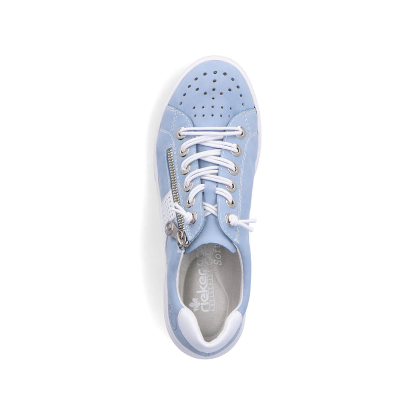 Rieker Artikelnummer 45615-10 Rieker Damen Schnürschuhe himmelblau-weiß Schlussverkauf