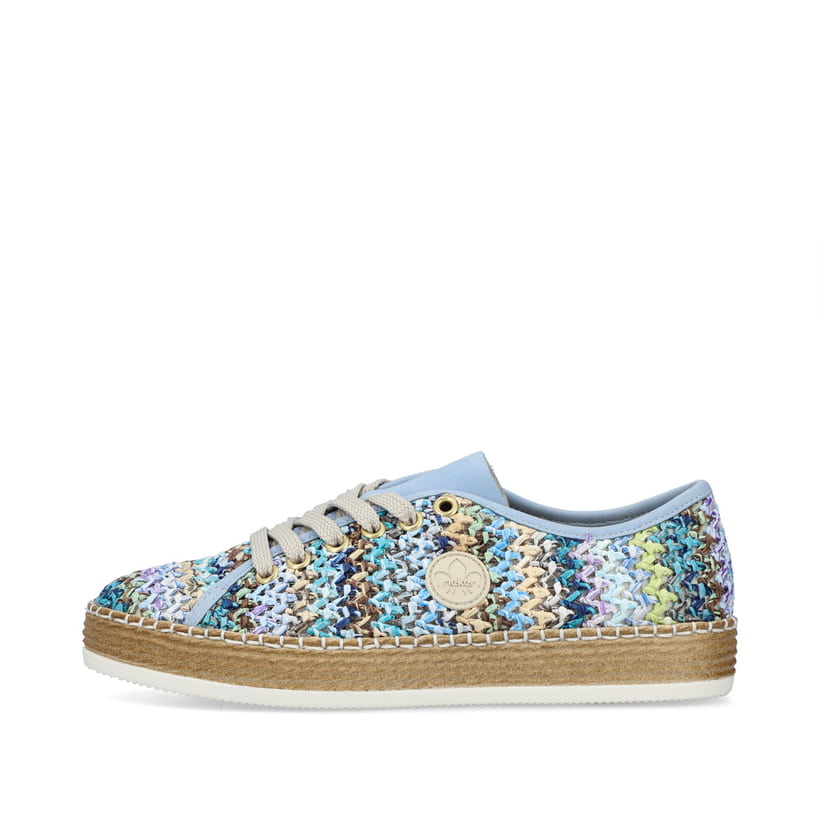 Rieker Artikelnummer L7843-90 Rieker Damen Schnürschuhe multi-himmelblau