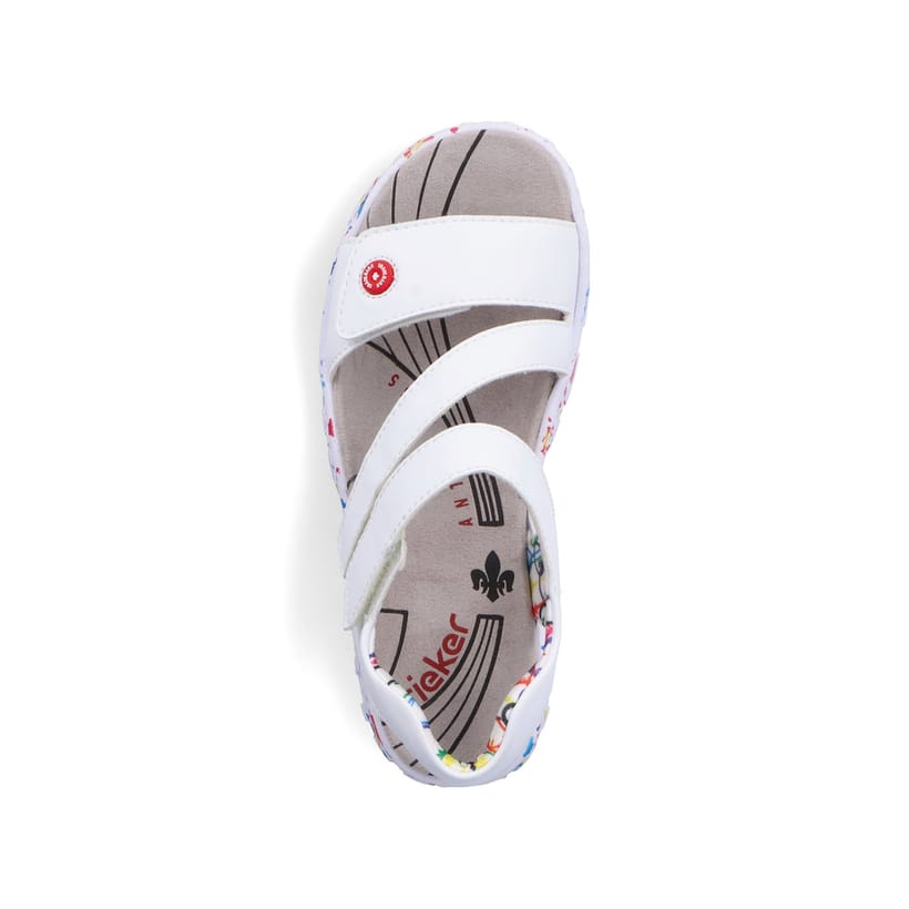 Rieker Artikelnummer 67870-80 Rieker Damen Riemchensandalen lilienweiß Großer Ausverkauf