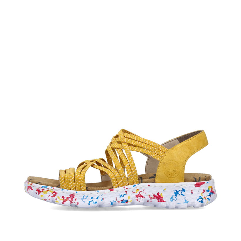 Rieker Artikelnummer 67898-68 Rieker Damen Trekkingsandalen sonnenblumengelb-multi