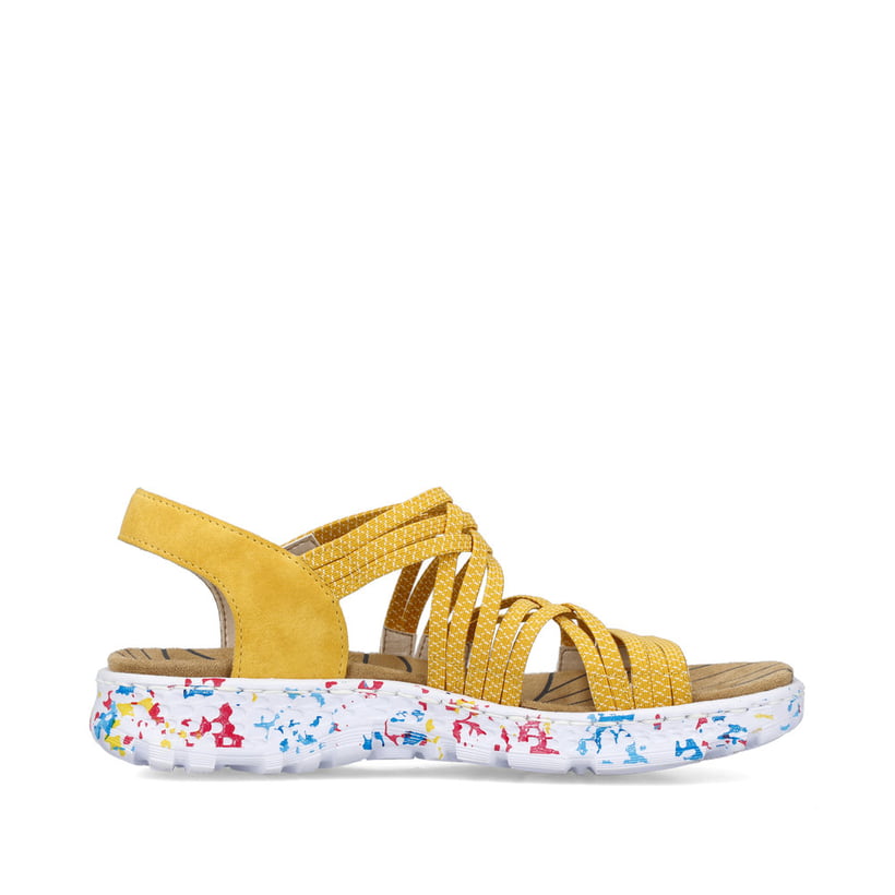 Rieker Artikelnummer 67898-68 Rieker Damen Trekkingsandalen sonnenblumengelb-multi Online Shopping