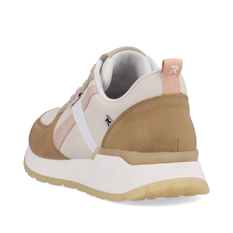 Rieker Artikelnummer W0602-82 Rieker Damen Sneaker Low clay-beige cinnamon white Weihnachtsangebot