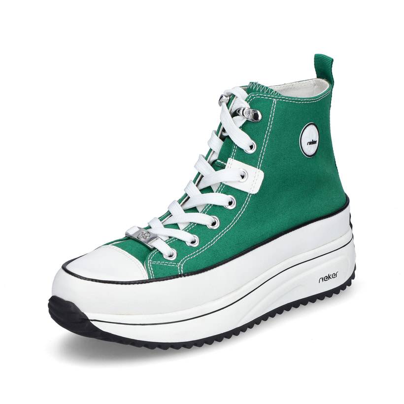 Rieker Artikelnummer 90010-52 Rieker Damen Sneaker High grasgrün Muttertagsangebot