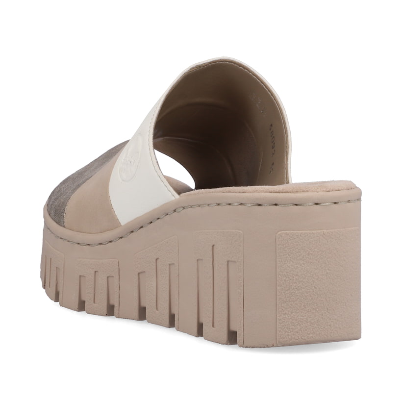 Rieker Artikelnummer 68092-62 Rieker Damen Pantoletten hellbeige Vatertagsangebot