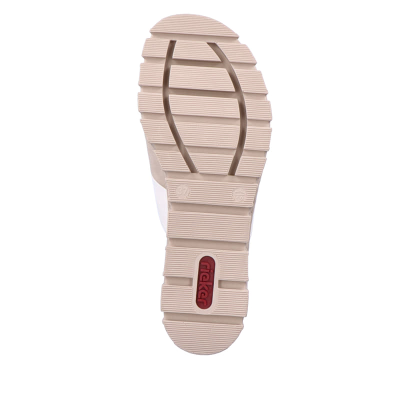 Rieker Artikelnummer 68092-62 Rieker Damen Pantoletten hellbeige Vatertagsangebot
