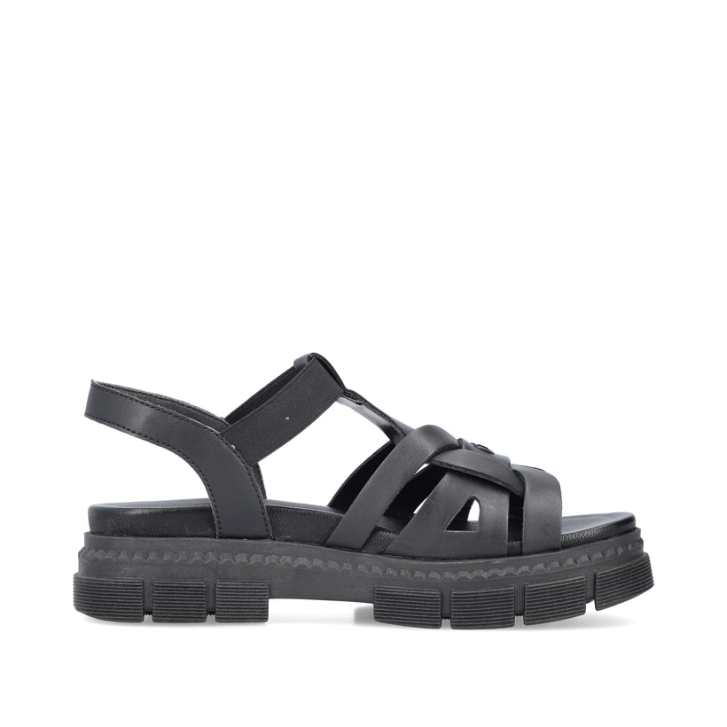 Rieker Artikelnummer V5352-00 Rieker Damen Riemchensandalen asphaltschwarz Valentinstagsangebot