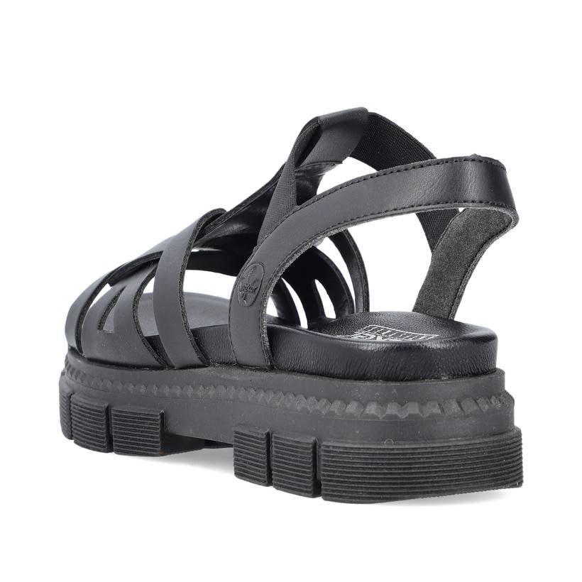 Rieker Artikelnummer V5352-00 Rieker Damen Riemchensandalen asphaltschwarz Valentinstagsangebot
