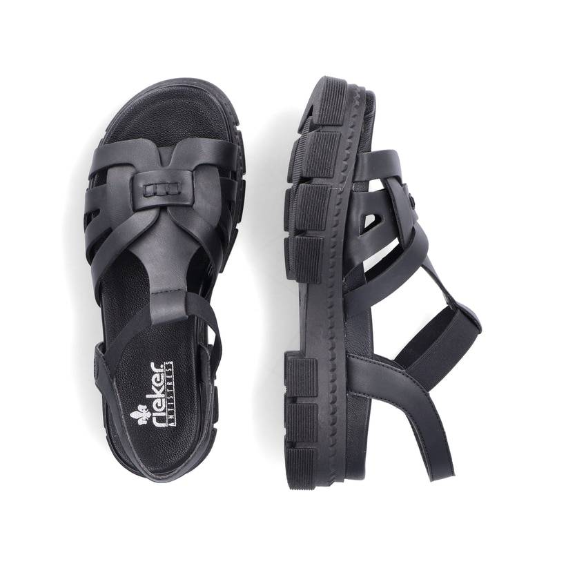 Rieker Artikelnummer V5352-00 Rieker Damen Riemchensandalen asphaltschwarz Valentinstagsangebot