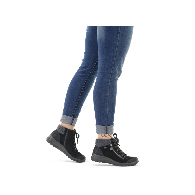 Rieker Artikelnummer L7132-01 Rieker Damen Schnürschuhe graphitschwarz Nur noch ein Tag übrig