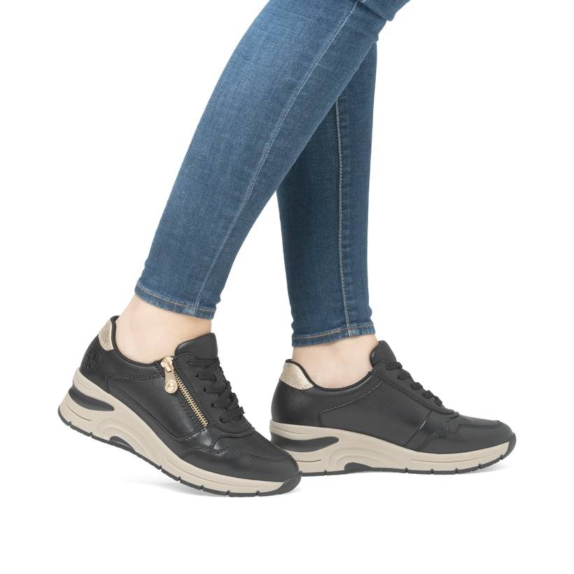 Rieker Artikelnummer N9301-00 Rieker Damen Sneaker Low mattschwarz Super Rabatt