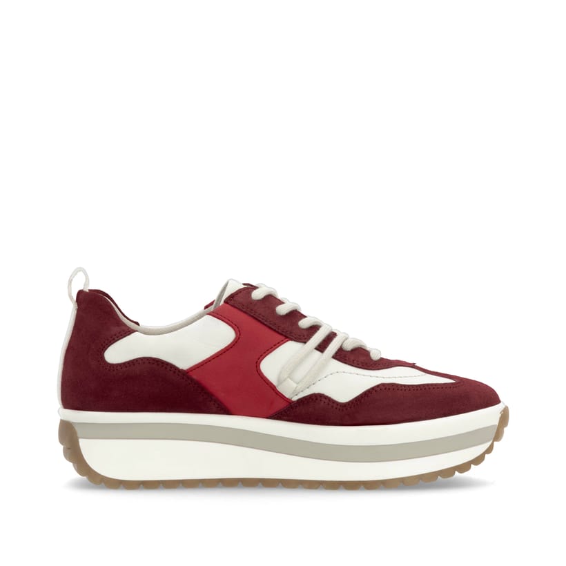 Rieker Artikelnummer W0900-35 Rieker Damen Sneaker Low kirschrot-weiß Kostenloser Versand international