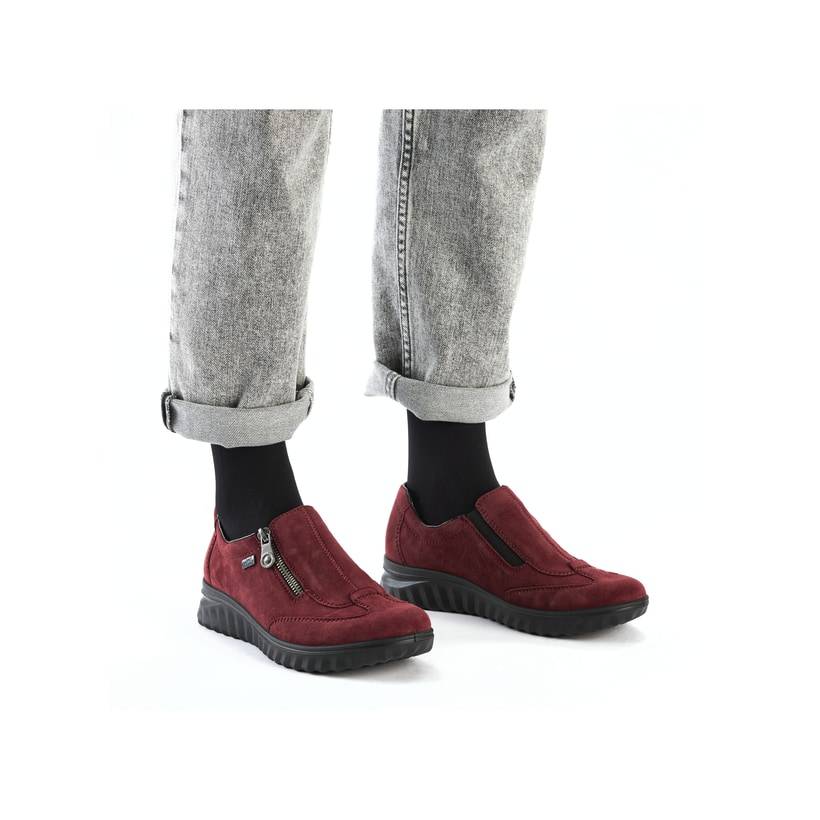 Rieker Artikelnummer 59071-35 Rieker Damen Slipper rubinrot Begrenzt auf 3 Tage