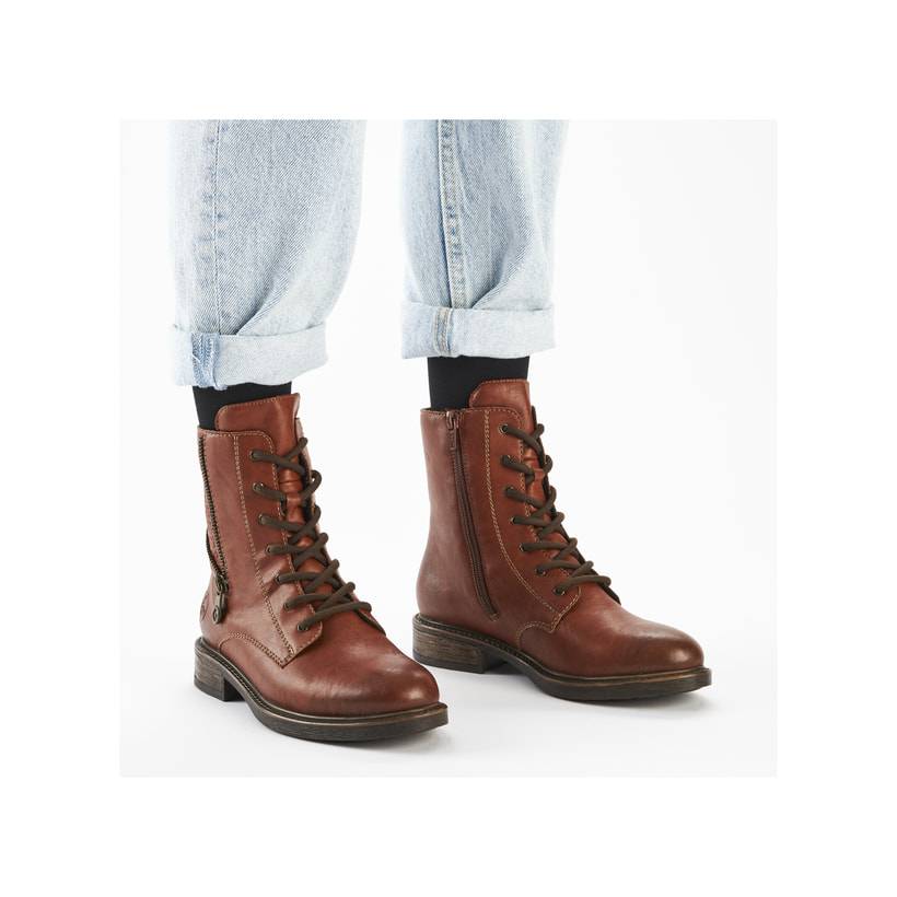 Rieker Artikelnummer 71450-24 Rieker Damen Schnürstiefel fuchsbraun Speichern exportieren