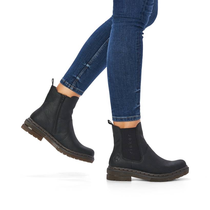 Rieker Artikelnummer 78292-00 Rieker Damen Chelsea Boots asphaltschwarz Auslauf