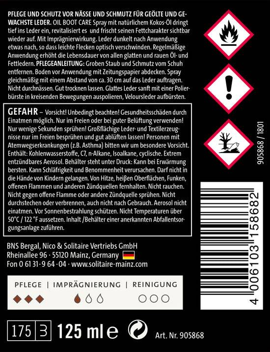Schuhwerk Schwangau Solitaire Oil Boot Care Spray Nur noch ein Tag übrig