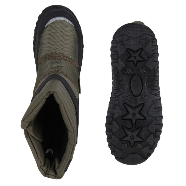 ﻿Stiefelparadies Kinder Winter Boots in Olivgrün Schwarz Räumungsverkauf