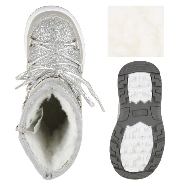 Stiefelparadies Kinder Winter Boots in Silber Begrenzte Freigabe