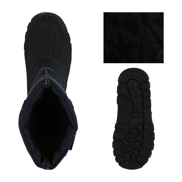 Stiefelparadies Kinder Winter Boots in Schwarz Dunkelblau Letzter Tag