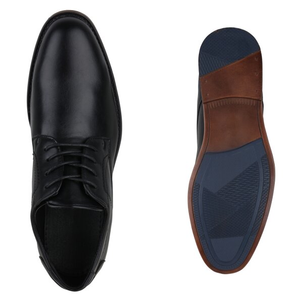Stiefelparadies Herren Klassische Schnürer in Schwarz Online Shopping