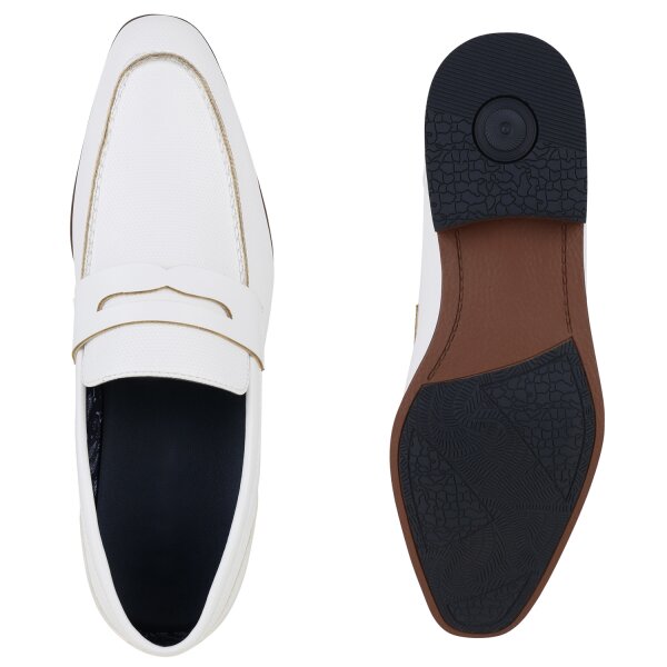 Stiefelparadies Herren Klassische Slippers in Weiss Online Outlet