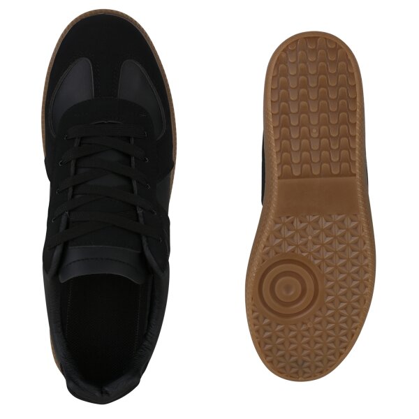 Stiefelparadies Herren Sneaker Low in Schwarz Neueste Stile
